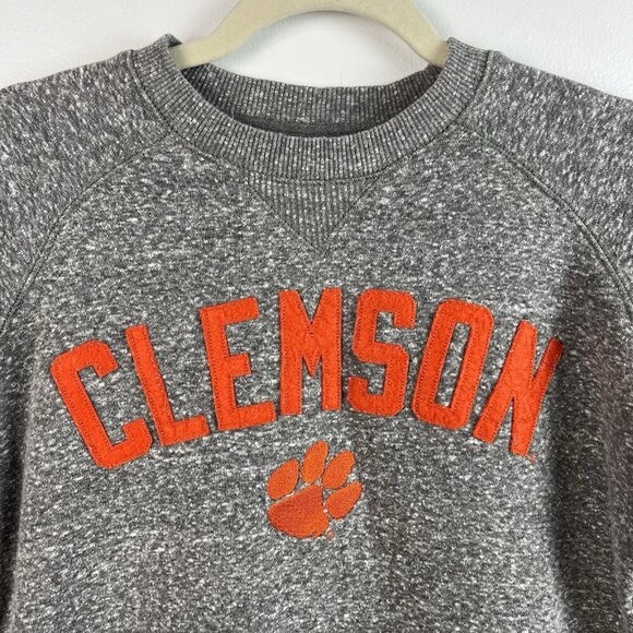 Clemson University Champion Crewneck Sweatshirt Womens S‎ Gray NCAA Athletic - Picture 2 of 8